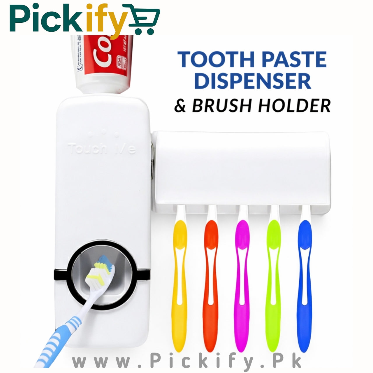 Automatic Toothpaste Dispenser & Toothbrush Holder