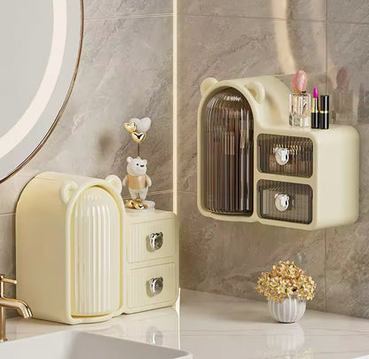 Cute Bear Desktop Makeup Organizer