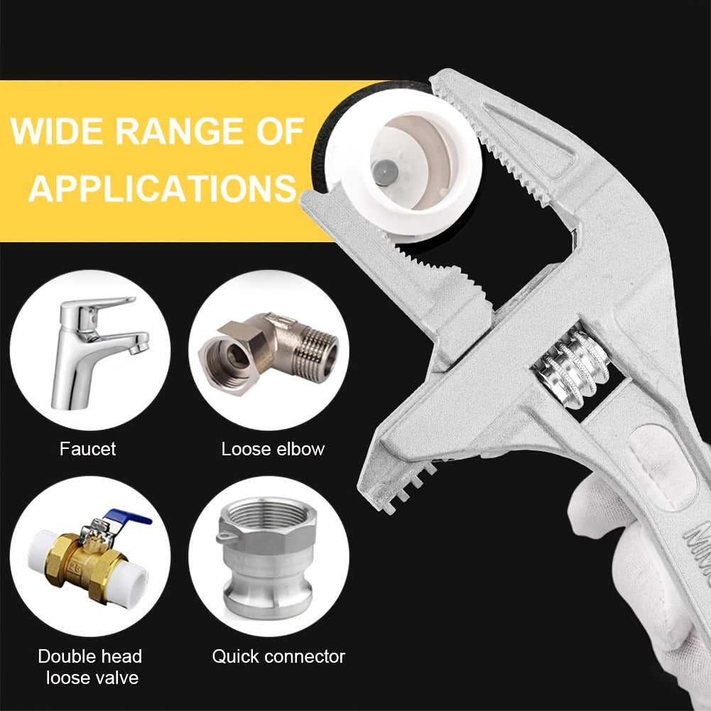 Wide Opening Adjustable Pipe Wrench