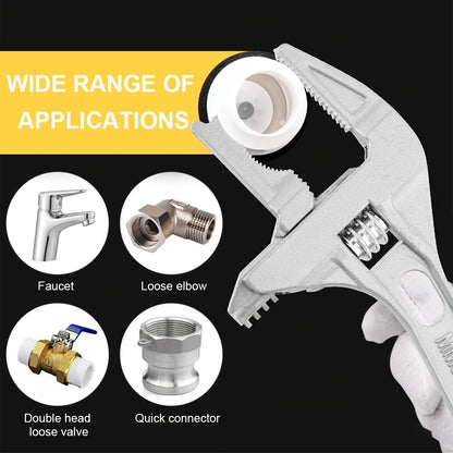 Wide Opening Adjustable Pipe Wrench