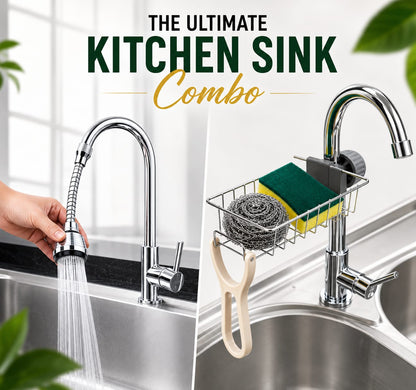 Kitch Sink Deal, Sink Rack +Turbo flex Faucet