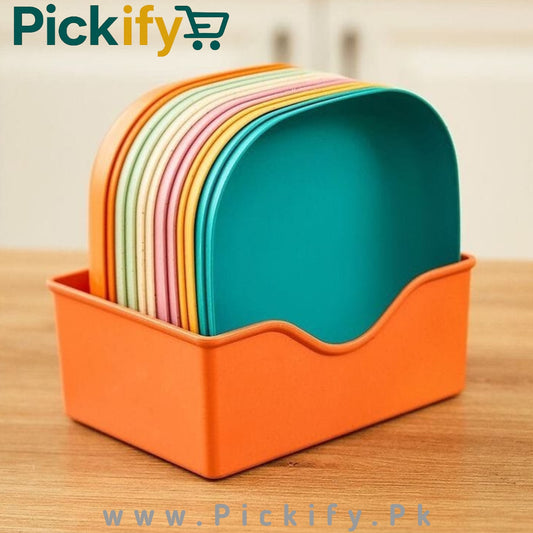 Snack Square Plate, 10 Pcs