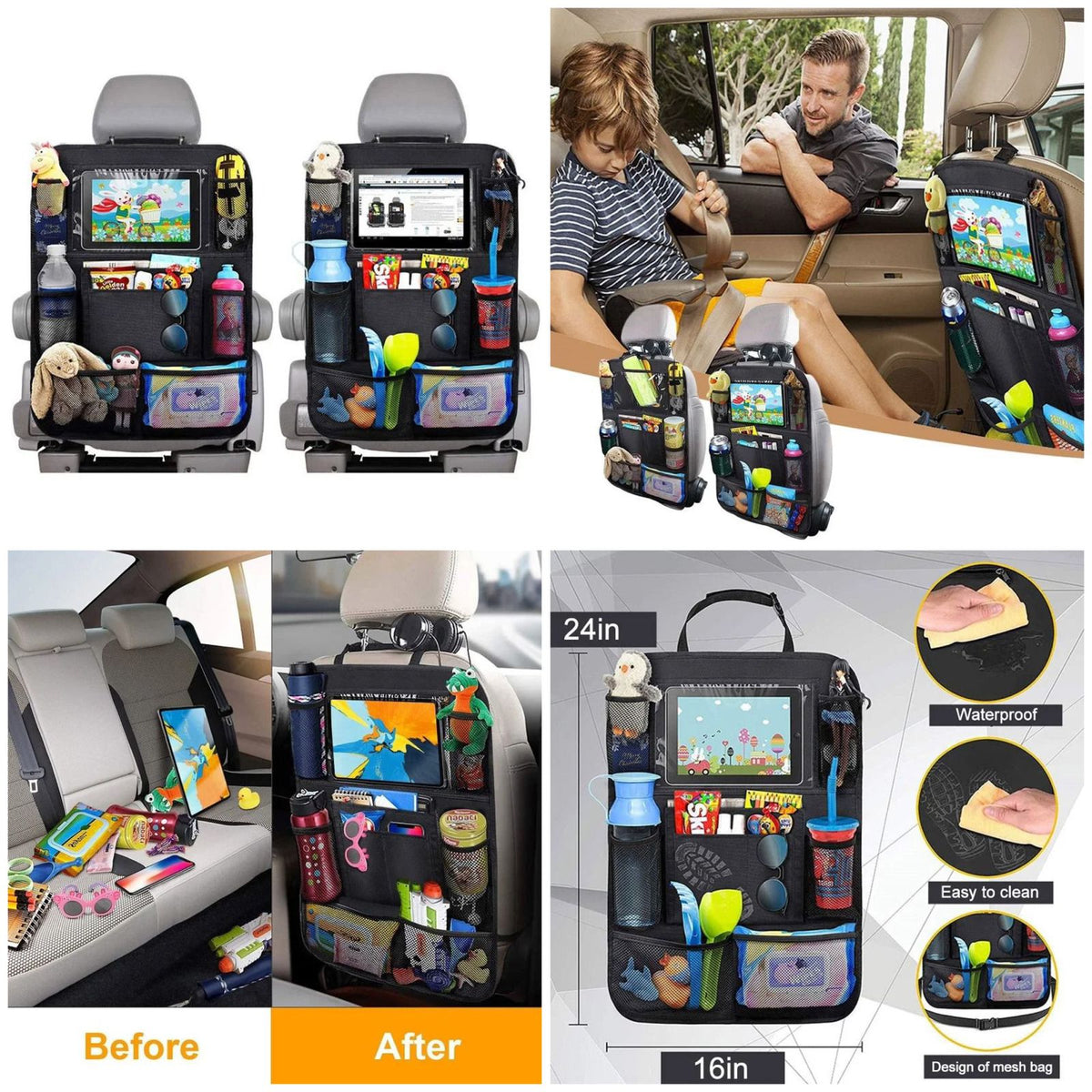 Multi-Pocket Car Backseat Organizer
