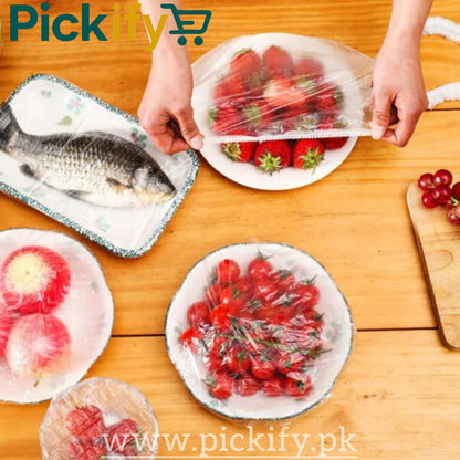 100 Pcs Food Cover Polythene Covers