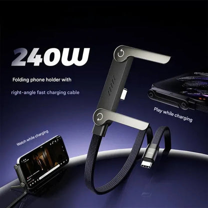 Type-C Fast Charging Cable with Phone Clamp