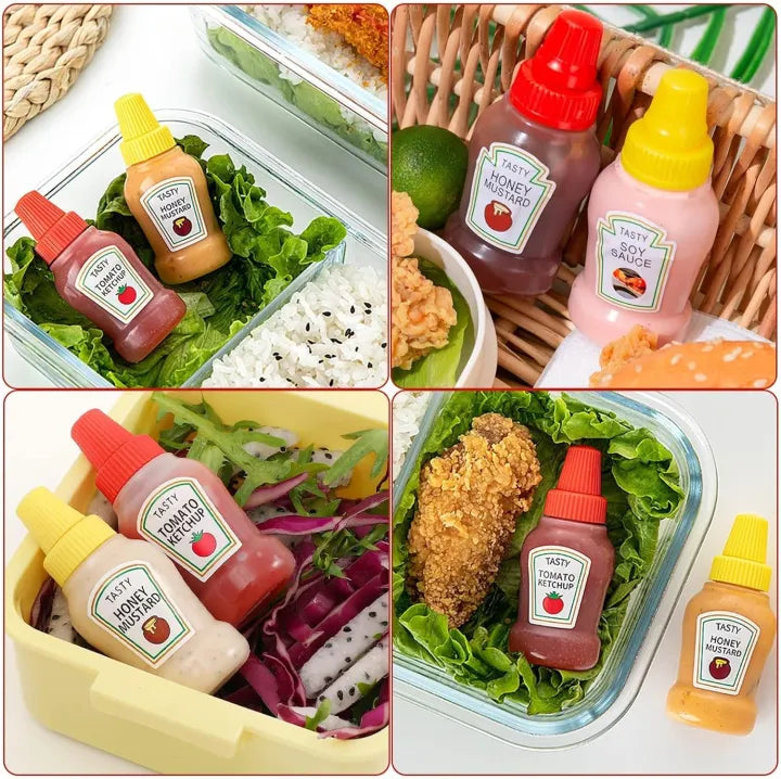 Refillable Ketchup And Sauce Bottle, Pack Of 2