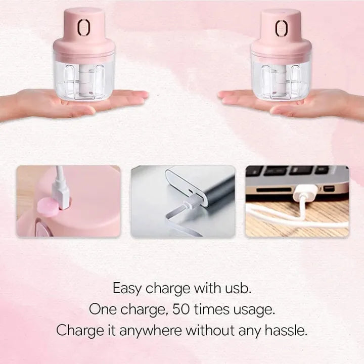 Mini Rechargeable Pink Chopper