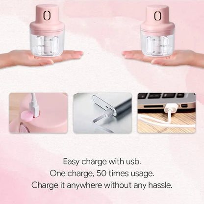 Mini Rechargeable Pink Chopper