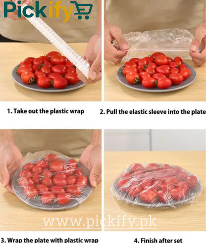 100 Pcs Food Cover Polythene Covers