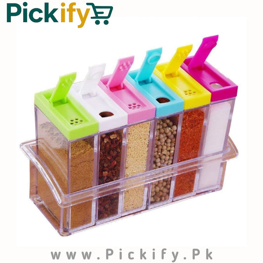 6 PCs Transparent Spice Box