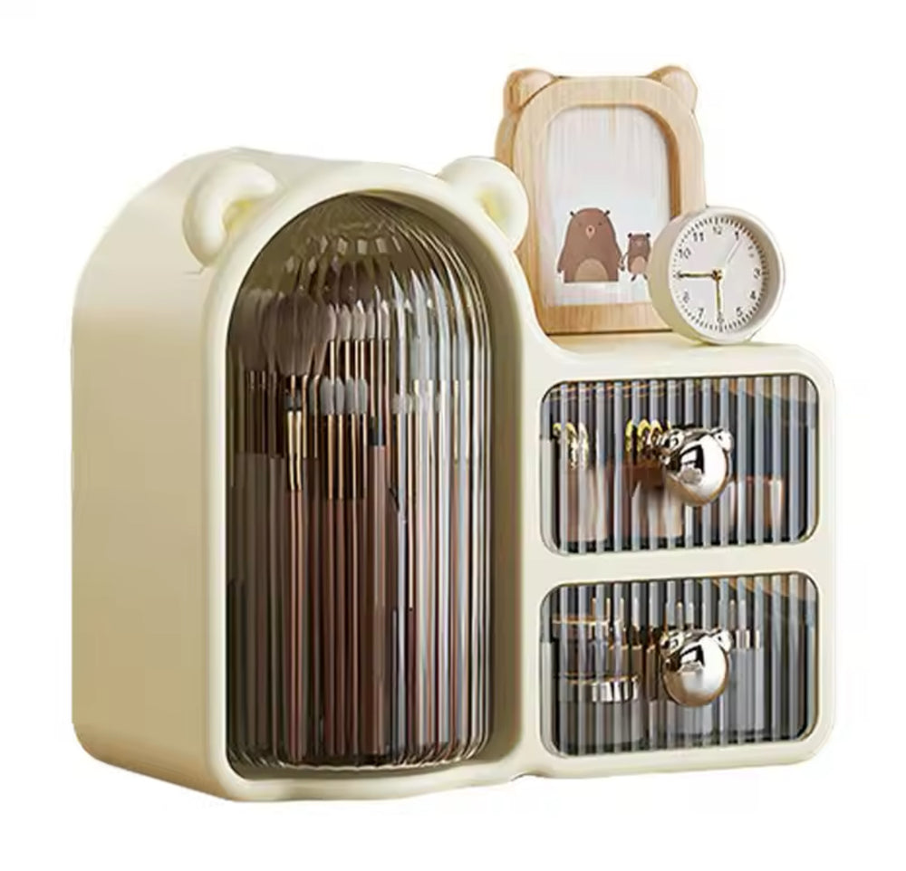 Cute Bear Desktop Makeup Organizer