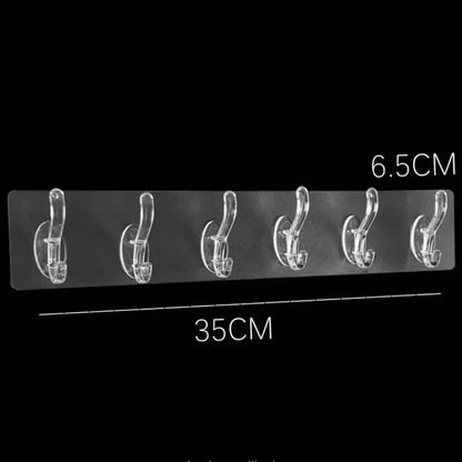 Self-Adhesive Transparent Hook Patti, Pack Of 2