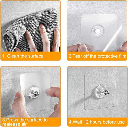 Screw Hooks Self-Adhesive, 10 PCs