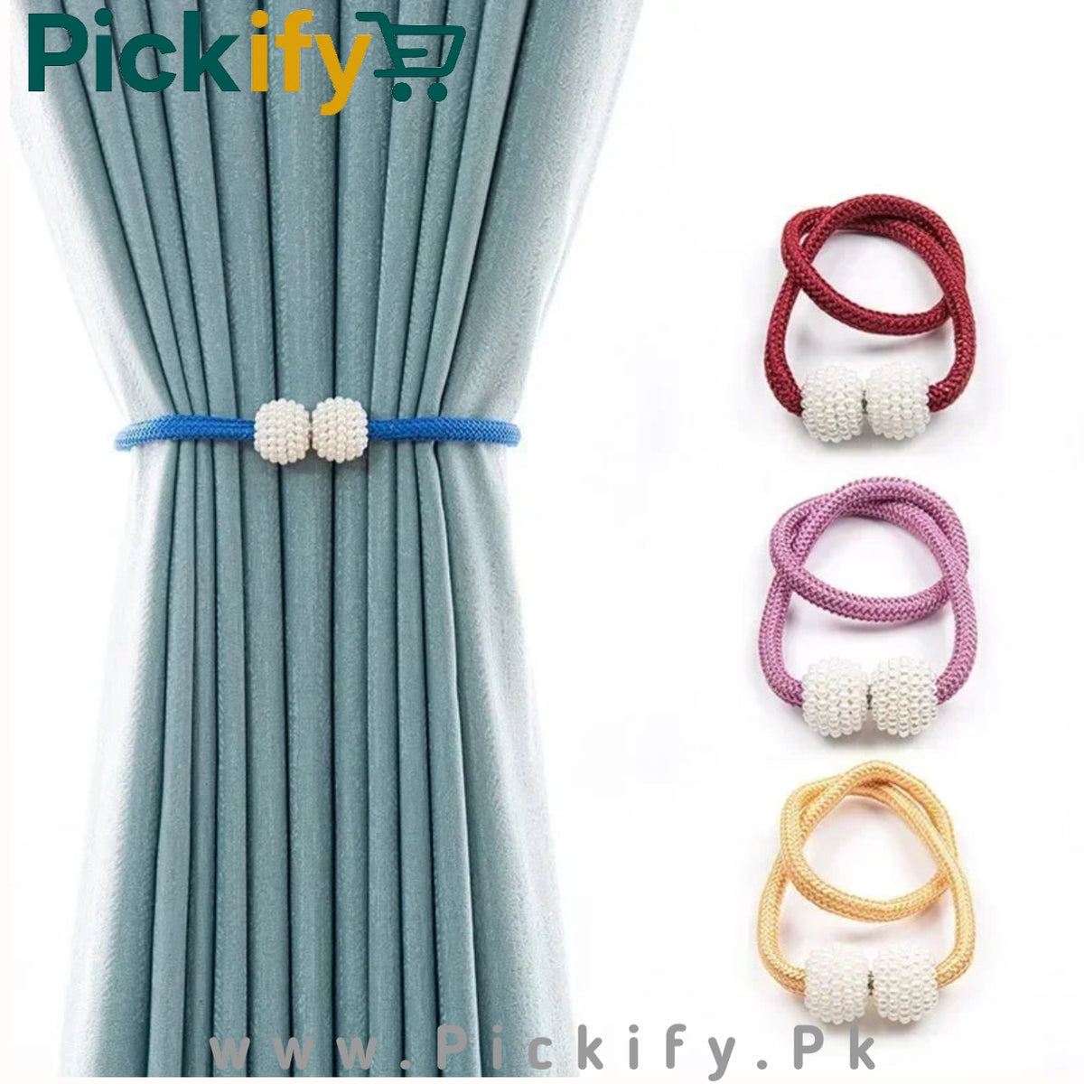 Pearl Magnetic Curtain Tiebacks Holders, 2 PCs
