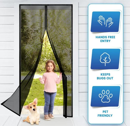 Magnetic Mesh Screen Door