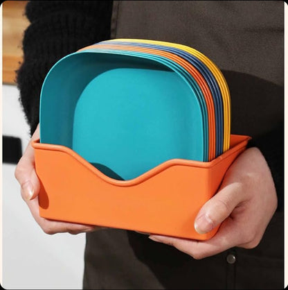 Snack Square Plate, 10 Pcs