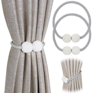 Pearl Magnetic Curtain Tiebacks Holders, 2 PCs