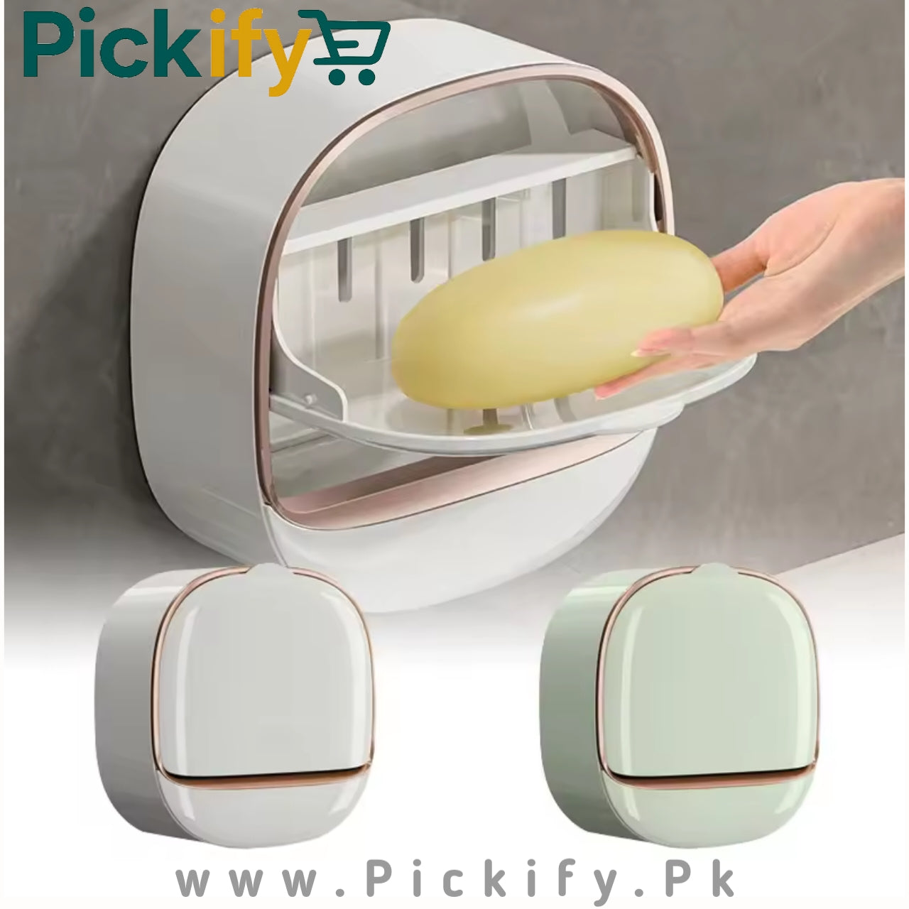 Wall Mounted Flip Cover Soap Holder