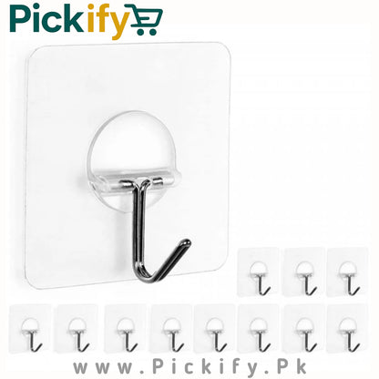 Self-Adhesive Hanging Hook, Pack Of 10