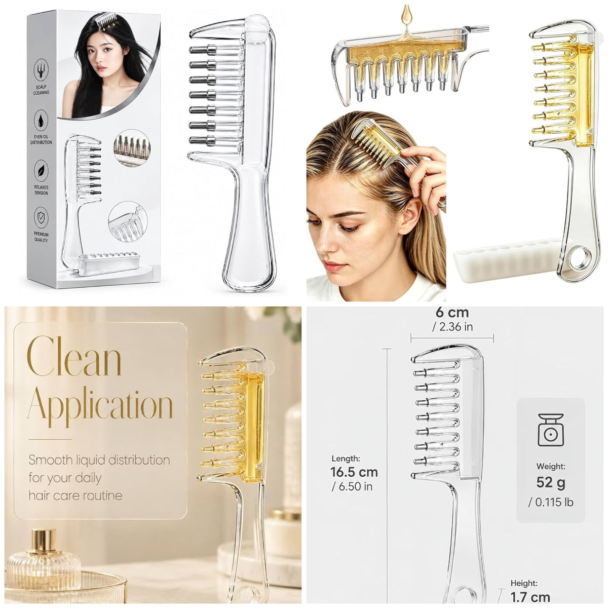 Hair Oil Applicator Comb