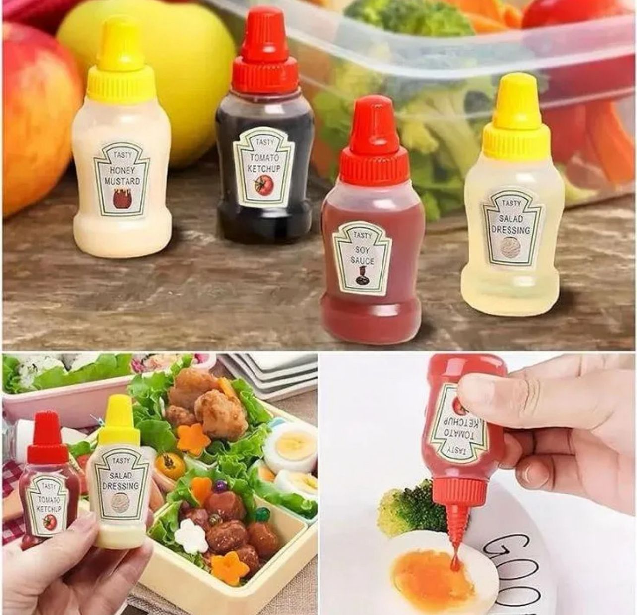 Refillable Ketchup And Sauce Bottle, Pack Of 2