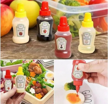Refillable Ketchup And Sauce Bottle, Pack Of 2