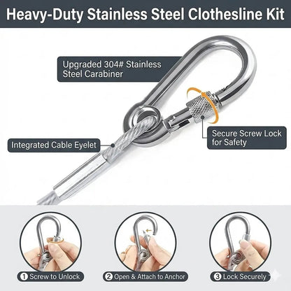 Heavy Duty Steel Clothesline Rope (10 Meter)