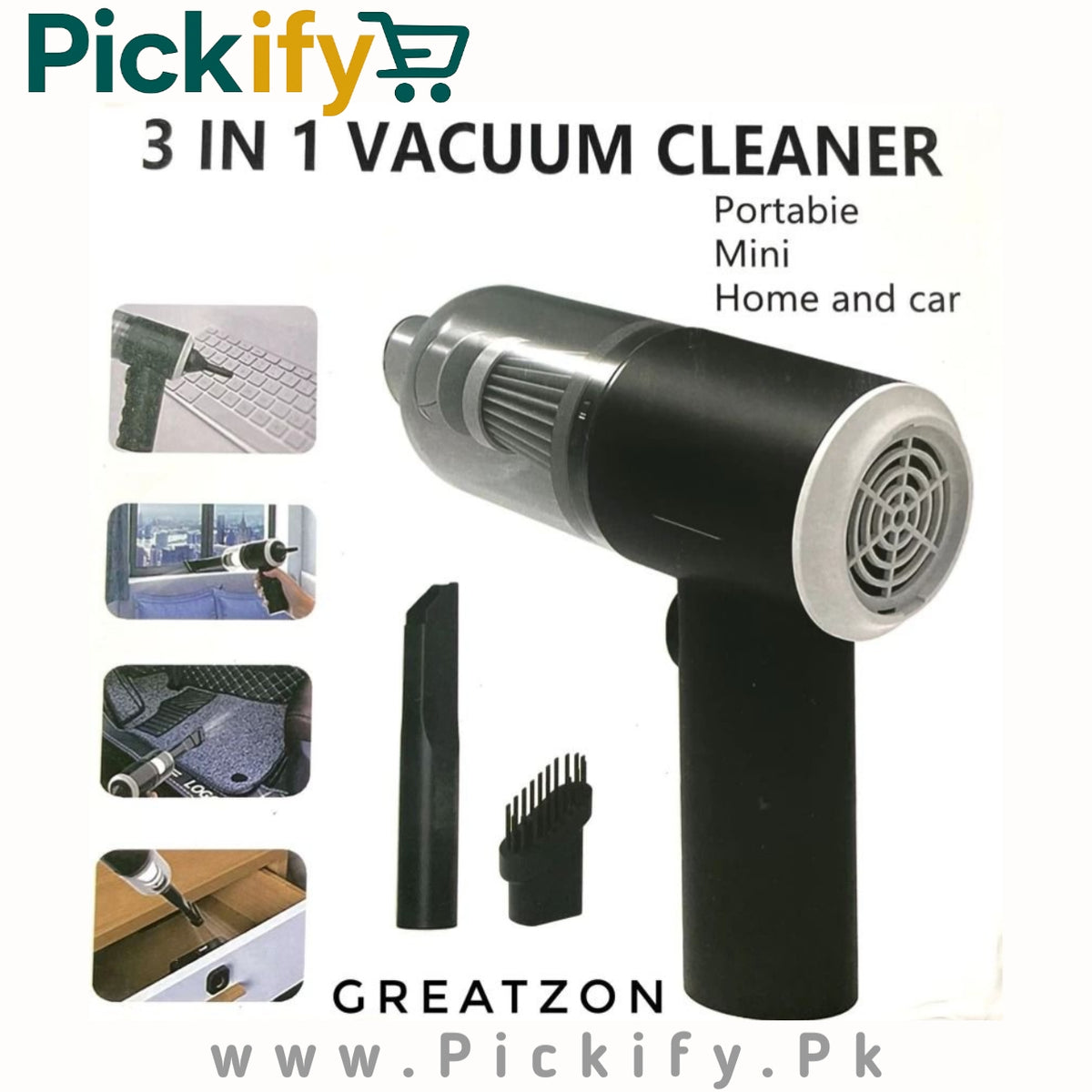 3 in 1 Car Vacuum Cleaner