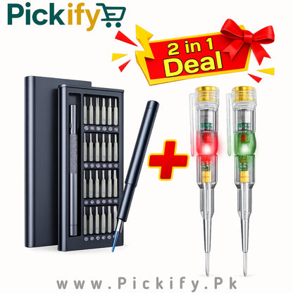 2-in-1 Deal, Screwdriver Set & Voltage Tester