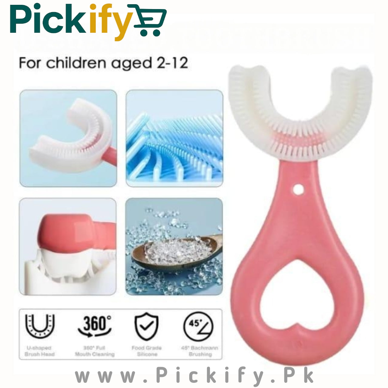 U-Shaped Silicone Kids Toothbrush