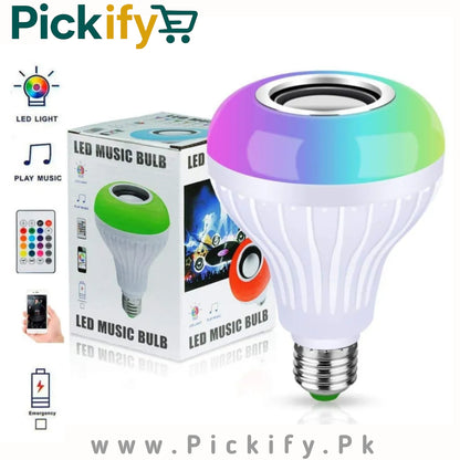 LED Music Bulb With Bluetooth Speaker