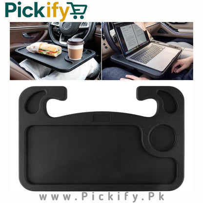 Car Steering Wheel Tray – Portable Desk for Laptop & Food