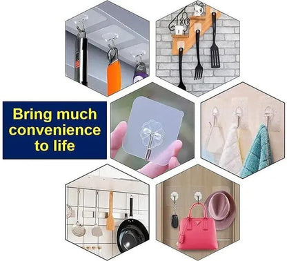 Self-Adhesive Hanging Hook, Pack Of 10