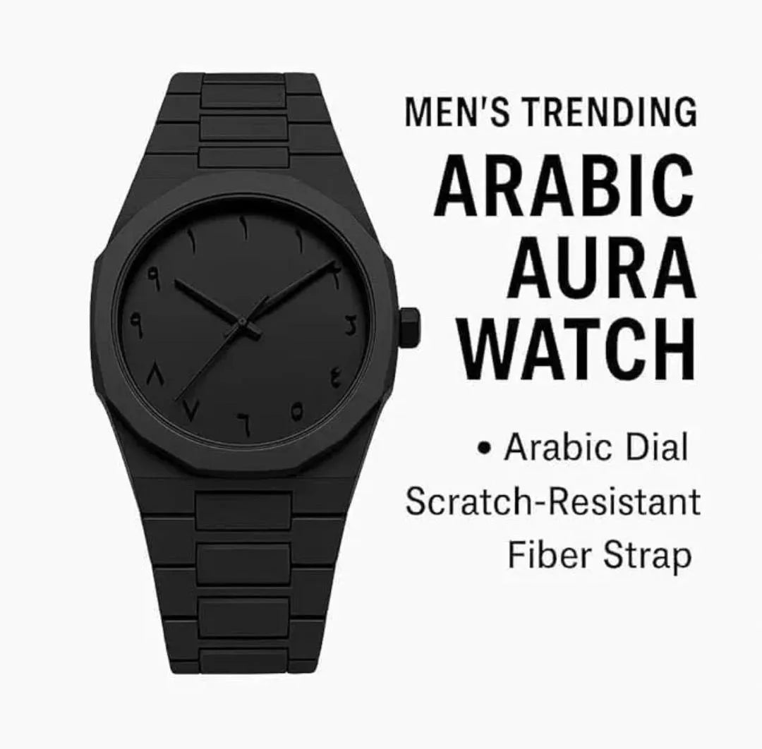 Arabic Aura Watch, Black