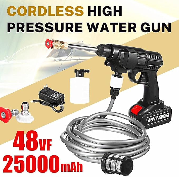 High-Pressure Washer Gun, With Single Battery