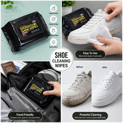 Shoe Shine Wipes, 80 Pcs