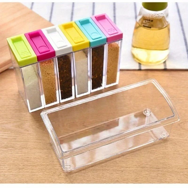 6 PCs Transparent Spice Box