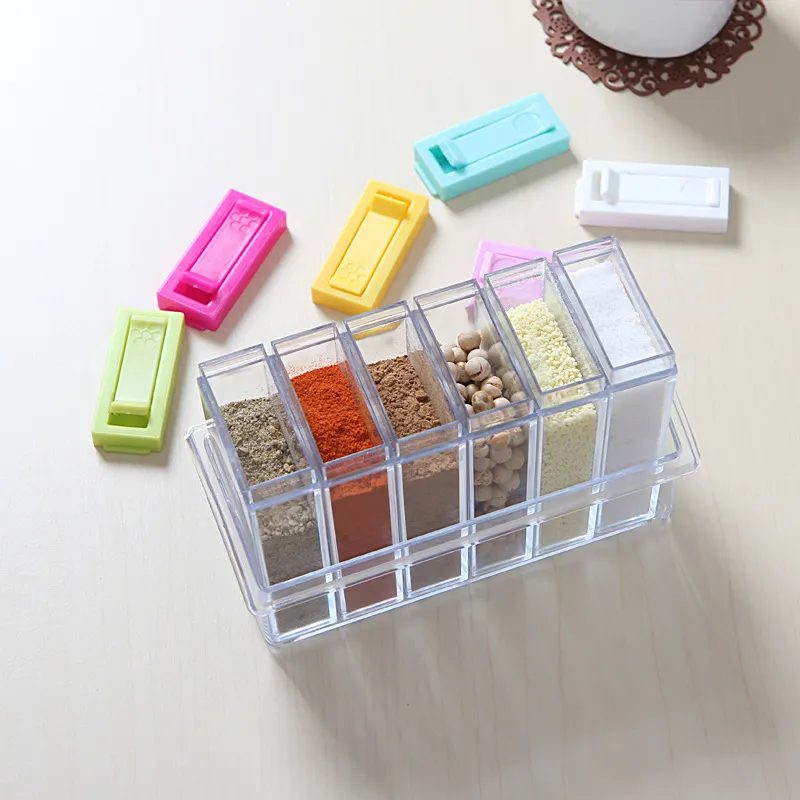 6 PCs Transparent Spice Box