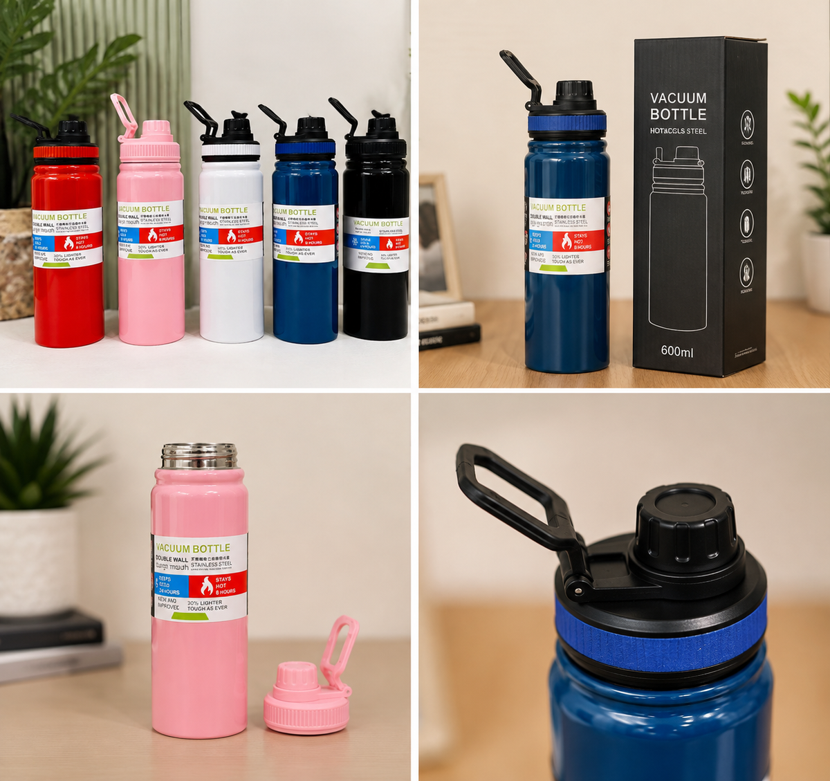 Stainless Steel Vacuum Insulated Water Bottle, 1000ml