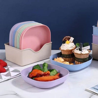 Snack Square Plate, 10 Pcs