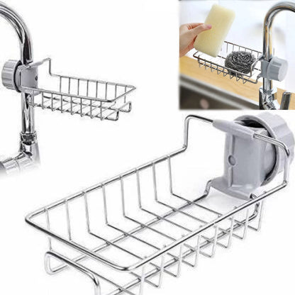 Kitchen Sink Sponge Holder, Faucet Rack